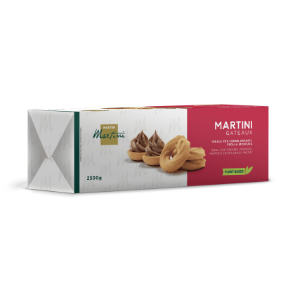 Caixa Master Martini Gateaux 2500g, mistura de pastelaria vegetal, com biscoitos shortcrust e creme de chocolate na e...