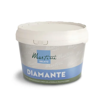 Embalagem plástica branca de pasta aromatizante Martini Gelato Diamante para gelados e pastelaria