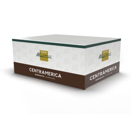 Caixa branca e castanha rotulada Master Martini Centramerica Surrogato Compound, mostrada em ângulo sobre fundo branco.