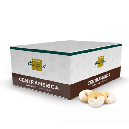 Caixa de cobertura branca composta Master Martini Centramerica com três bolachas espiraladas ao lado